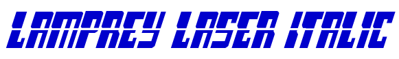Lamprey Laser Italic police de caractère
